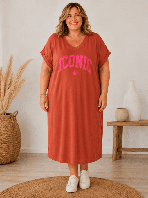 Robe ICONIC couleur rouille