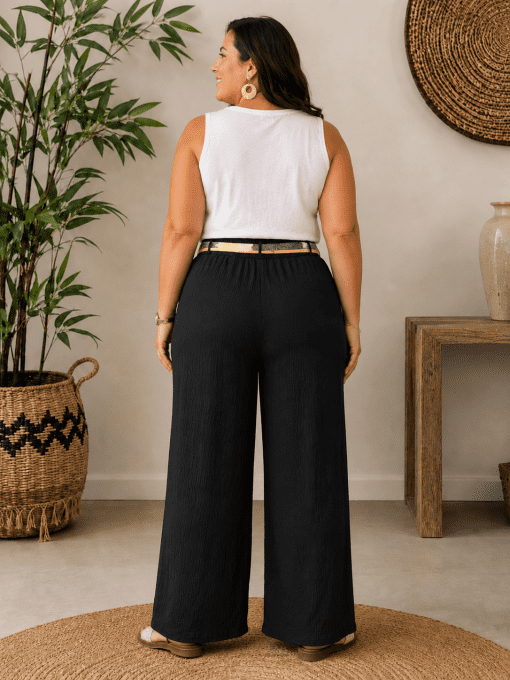 Pantalon avec ceinture ROSA noir