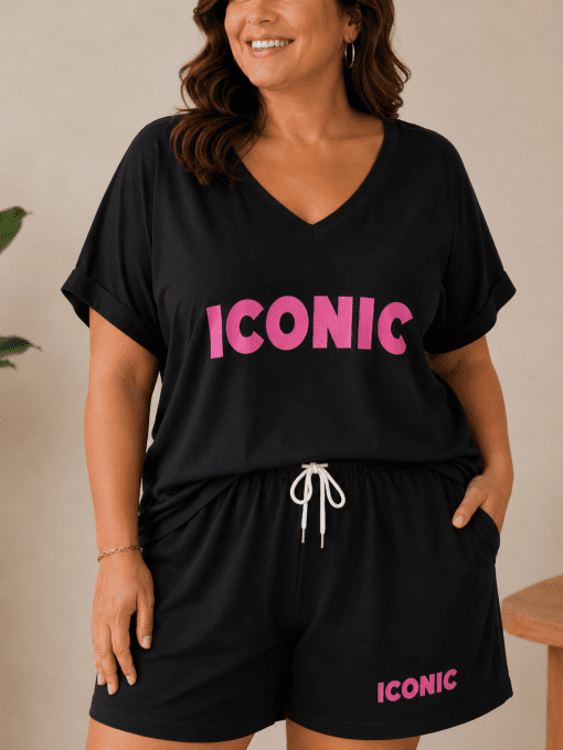 Ensemble ICONIC t-shirt et short couleur noire