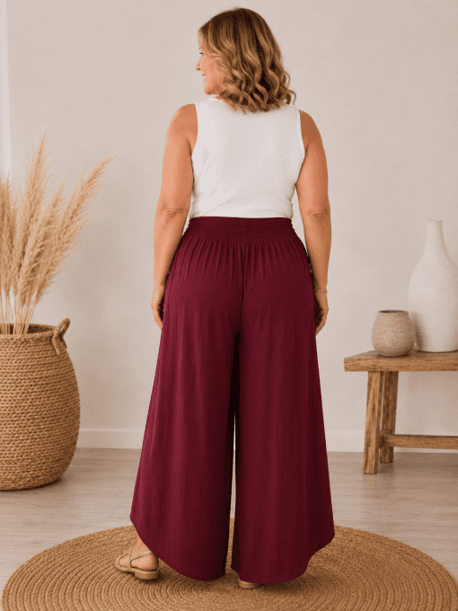 Pantalon portefeuille ANAÏS bordeau