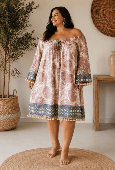 Robe bohème Anastasia rose