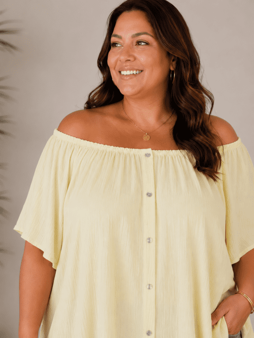 Haut AMELIE jaune pastel