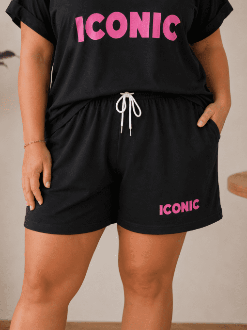 Ensemble ICONIC t-shirt et short couleur noire