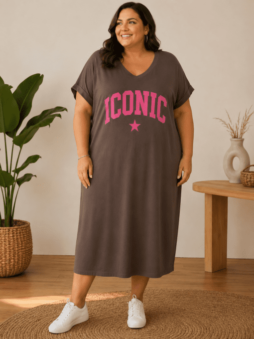 Robe ICONIC couleur taupe