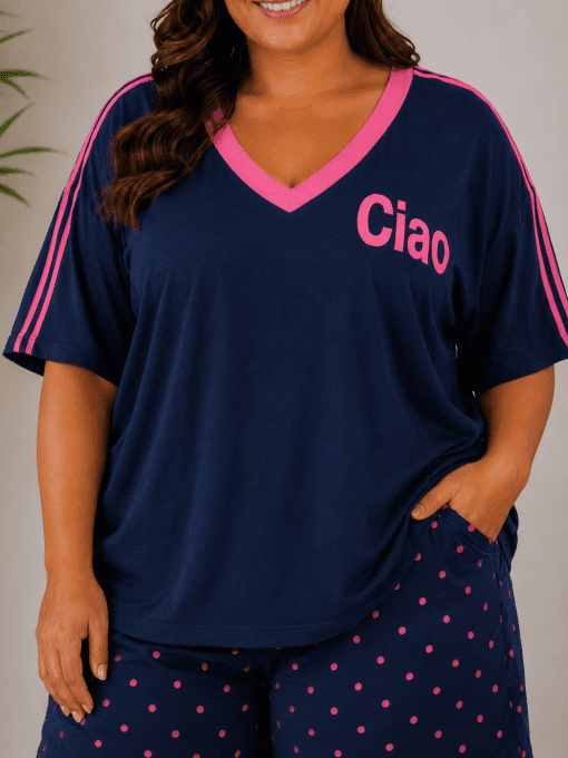 T-shirt CIAO bleu marine