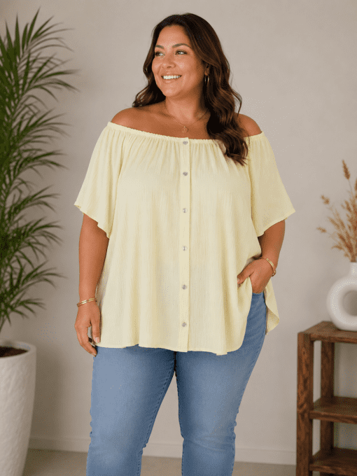 Haut AMELIE jaune pastel