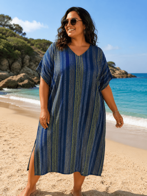 robe de plage TOMAYA bleu marine