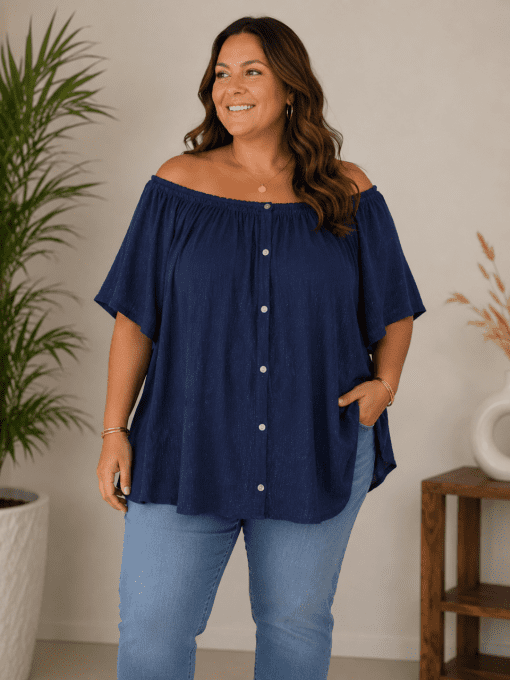 Haut AMELIE bleu marine
